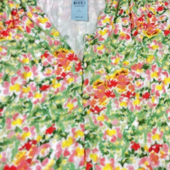 LOFT Plus Size Dress PL NWT Boho Tiered Ruffle Flutter Sleeve Summer Floral - Picture 4 of 11